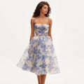 Milla Dress Milla Hydrangea Spaghetti Strap Midi Dress Color: Blue