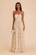 Grey Grace Convertible Dress In Pressed Floral