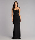 Arden Mesh Lace Up Mermaid Formal Dress