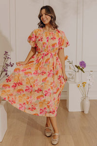 Hibiscus Daydream Floral Midi Dress