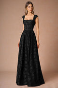 Hazel Black Pleated Maxi Dress