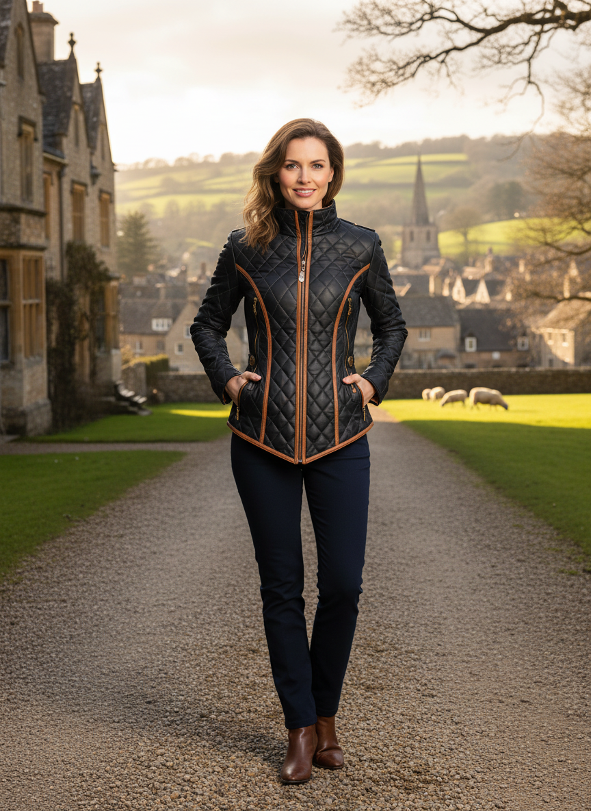 Bethany - Diamond-Quilted Padded Jacket