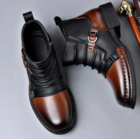 Wesley – Two-Tone Leather Ankle Boots