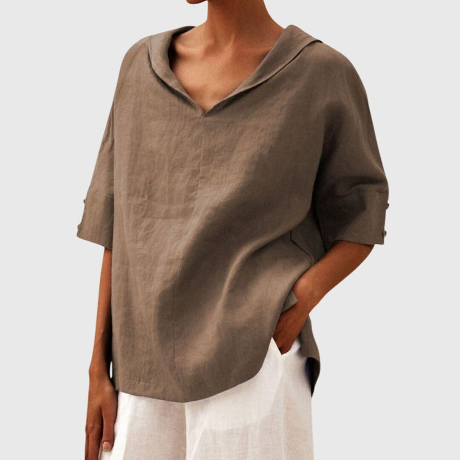 Joanna | Casual Loose-Fit Blouse Khaki