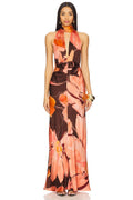 Shona Joy Emerson Halter Neck Maxi Dress in Palmero Floral from Revolve.com