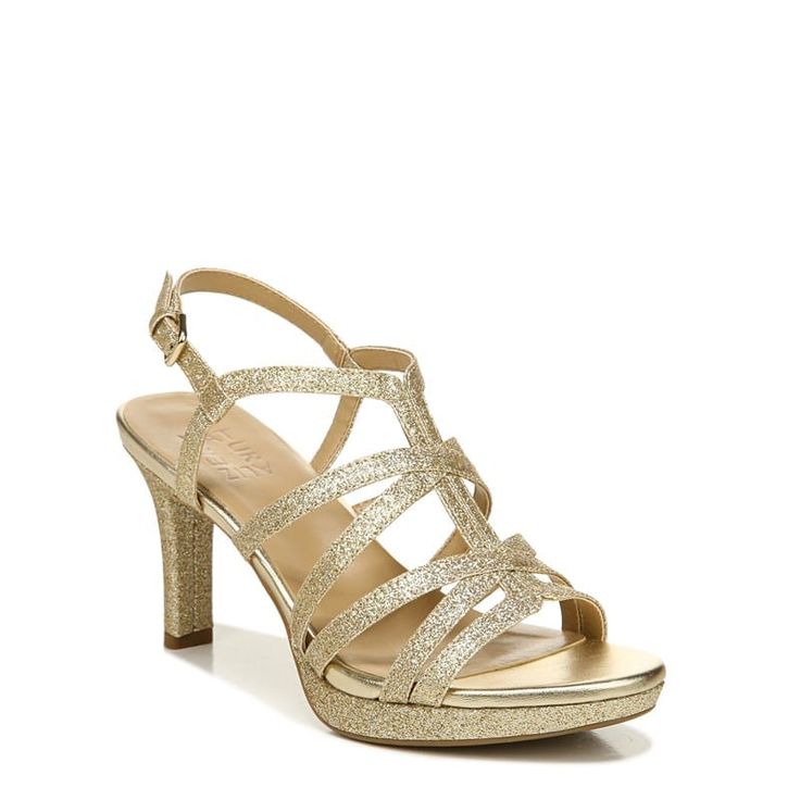 Naturalizer Baylor Dress Sandals, Gold Glitter Synthetic Fabric