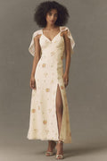 Chiffon Cape Maxi Dress