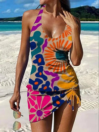 Elizabeth – Floral Graphic Tankini with Shorts & Tummy-Flattening Effect