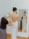 Slip Dress Pearl Embroidered Bernadette