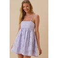 Altar'd State Dress Altar'd State Lavender Floral Mini Dress Lace Up