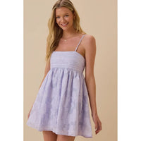 Altar'd State Dress Altar'd State Lavender Floral Mini Dress Lace Up