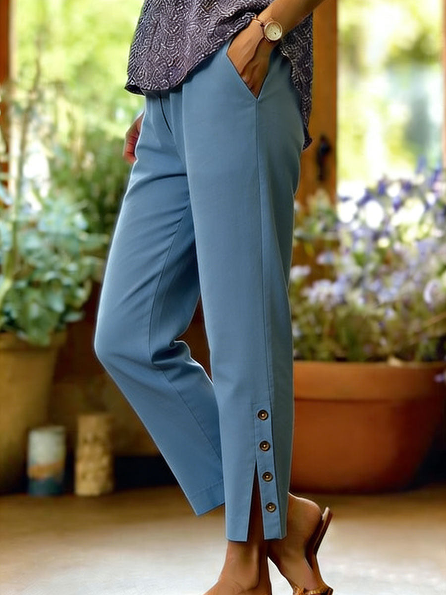 Wrenley - Lightweight Cotton Linen Everyday Trousers