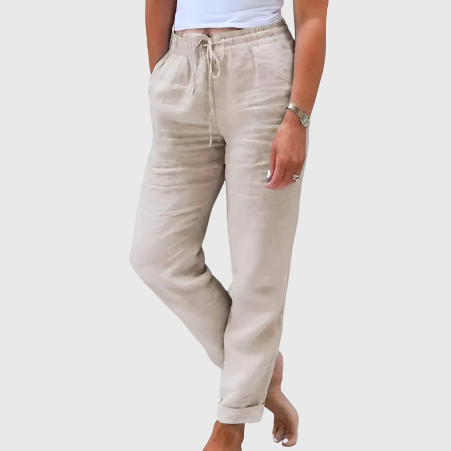 Margaret | Elegant Women's Pants Beige