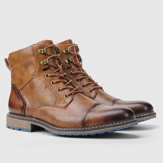 Dallas - Handcrafted Premium Leather Oxford Boots – Brown