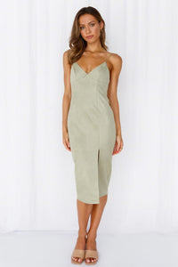 Special Day Midi Dress Sage S Green