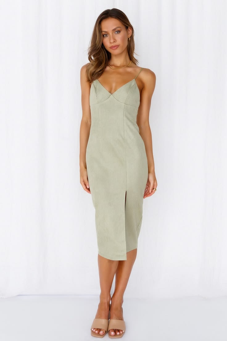 Special Day Midi Dress Sage S Green