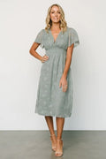 Hayward Maxi Dress Sage Floral Burnout