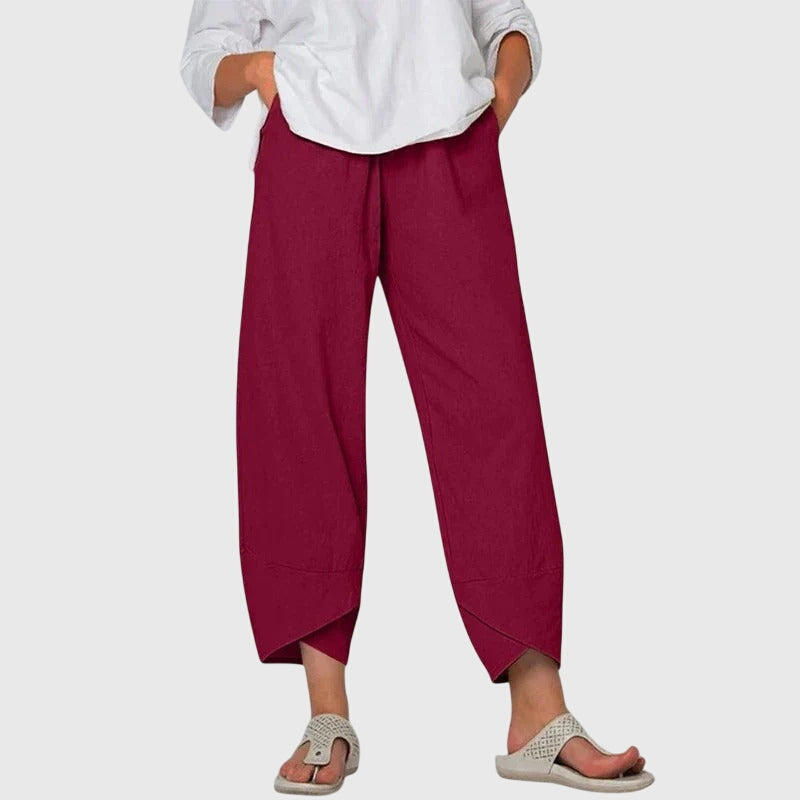Leona | Comfortable Pants Red