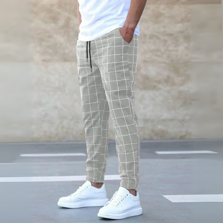 Caedon | Men's Plaid Tapered Jogger Pants
