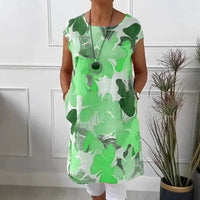 Calandra | Women's Floral Short Sleeve Tunic Dress