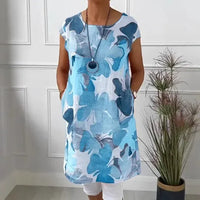 Calandra | Women's Floral Short Sleeve Tunic Dress
