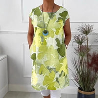 Calandra | Women's Floral Short Sleeve Tunic Dress