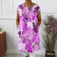 Calandra | Women's Floral Short Sleeve Tunic Dress