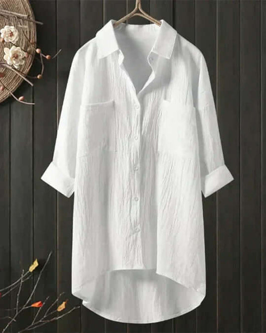 Calista | Women's Collared Button-Down Long Sleeve Blouse