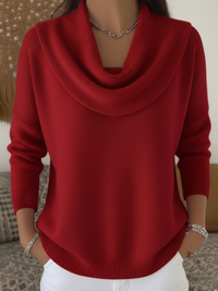 Calista | Women's Cowl Neck Long Sleeve Sweater