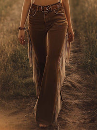 Calista | Women's Western Fringe Flare Jeans