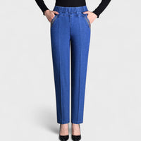 Calliope | Women's Elastic Waist Straight Leg Pants