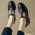 Calliope | Women's T-Strap Mary Jane Low Block Heel Shoes