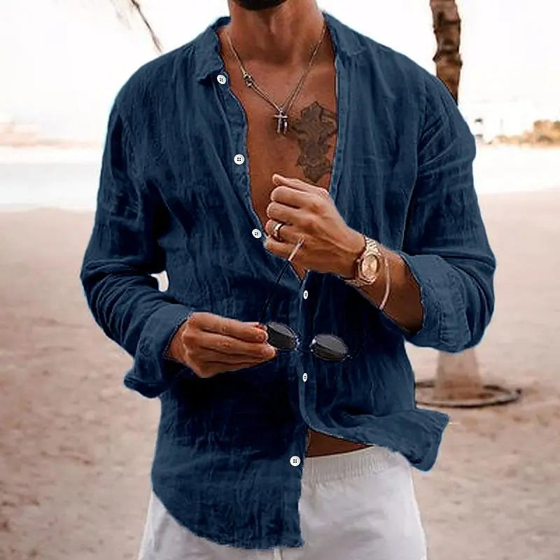 Calvino | Men's Casual Long Sleeve Button-Down Shirt