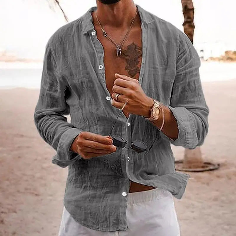 Calvino | Men's Casual Long Sleeve Button-Down Shirt