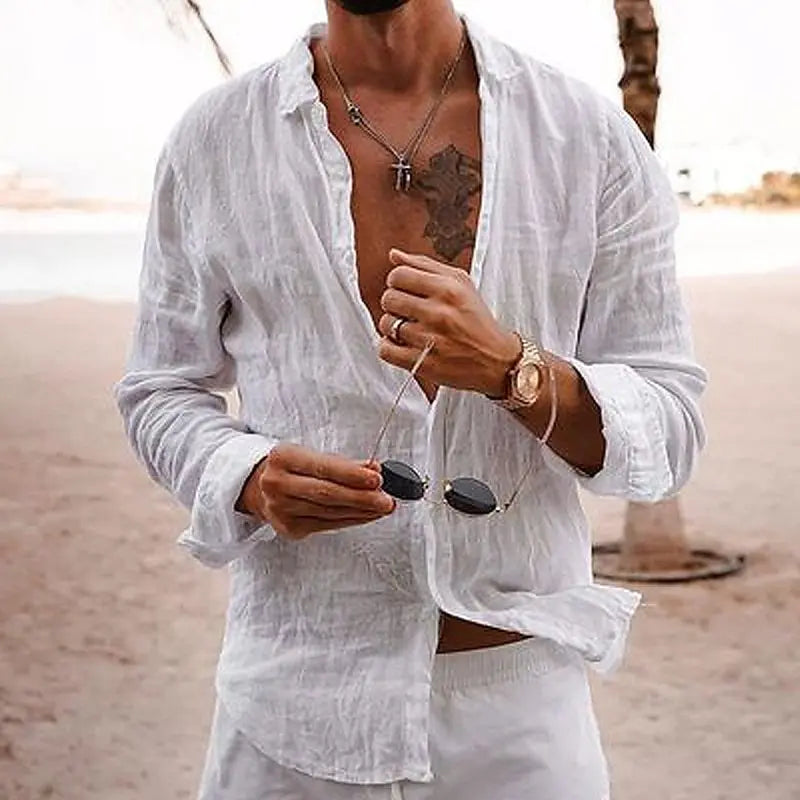 Calvino | Men's Casual Long Sleeve Button-Down Shirt