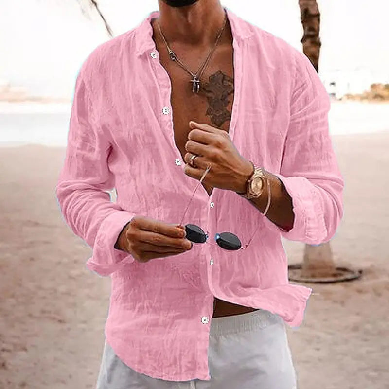 Calvino | Men's Casual Long Sleeve Button-Down Shirt