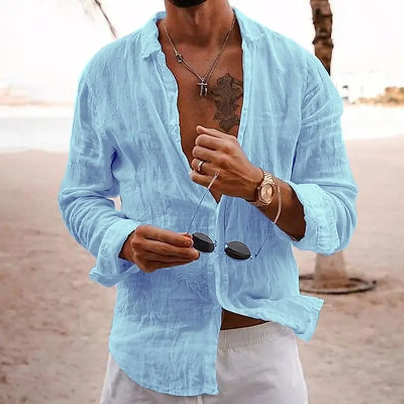 Calvino | Men's Casual Long Sleeve Button-Down Shirt