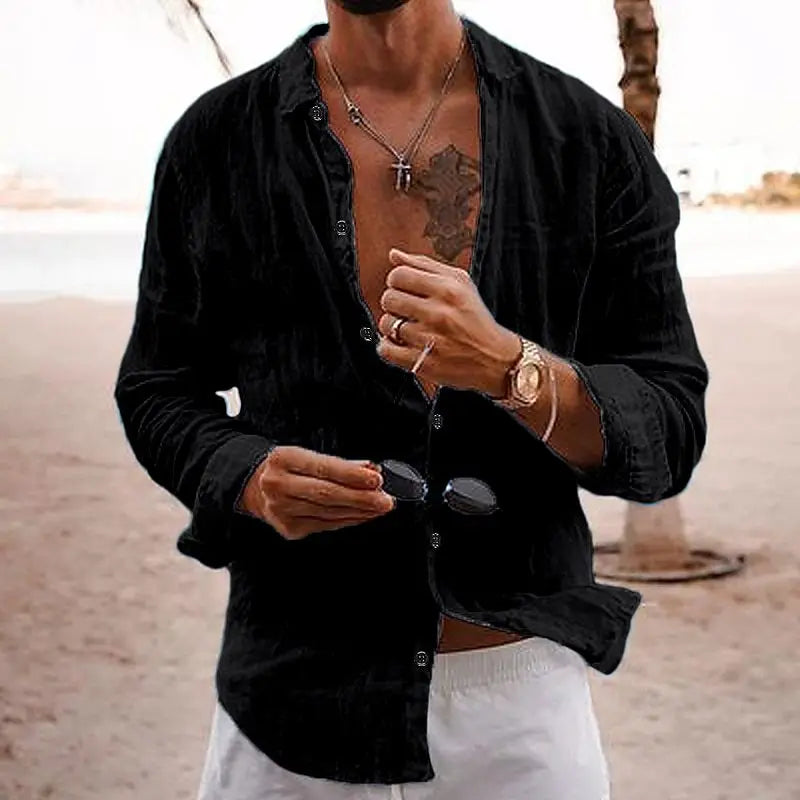 Calvino | Men's Casual Long Sleeve Button-Down Shirt