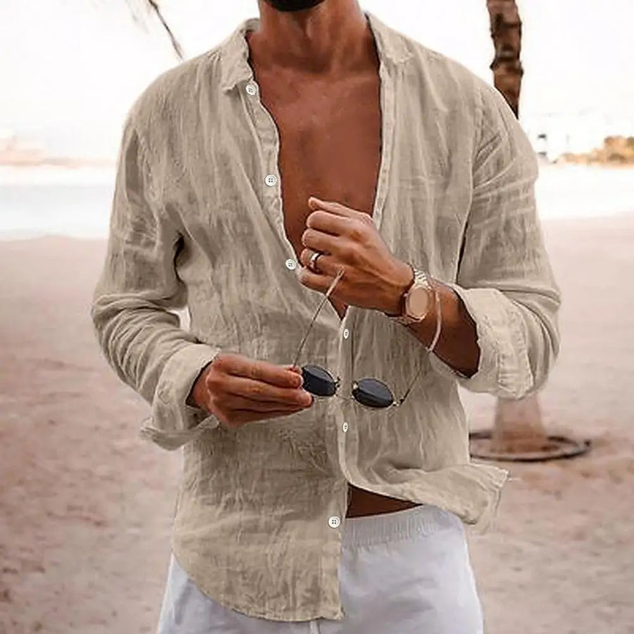 Calvino | Men's Casual Long Sleeve Button-Down Shirt