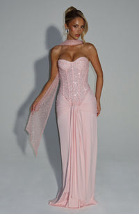 Carina Maxi Dress – Blush