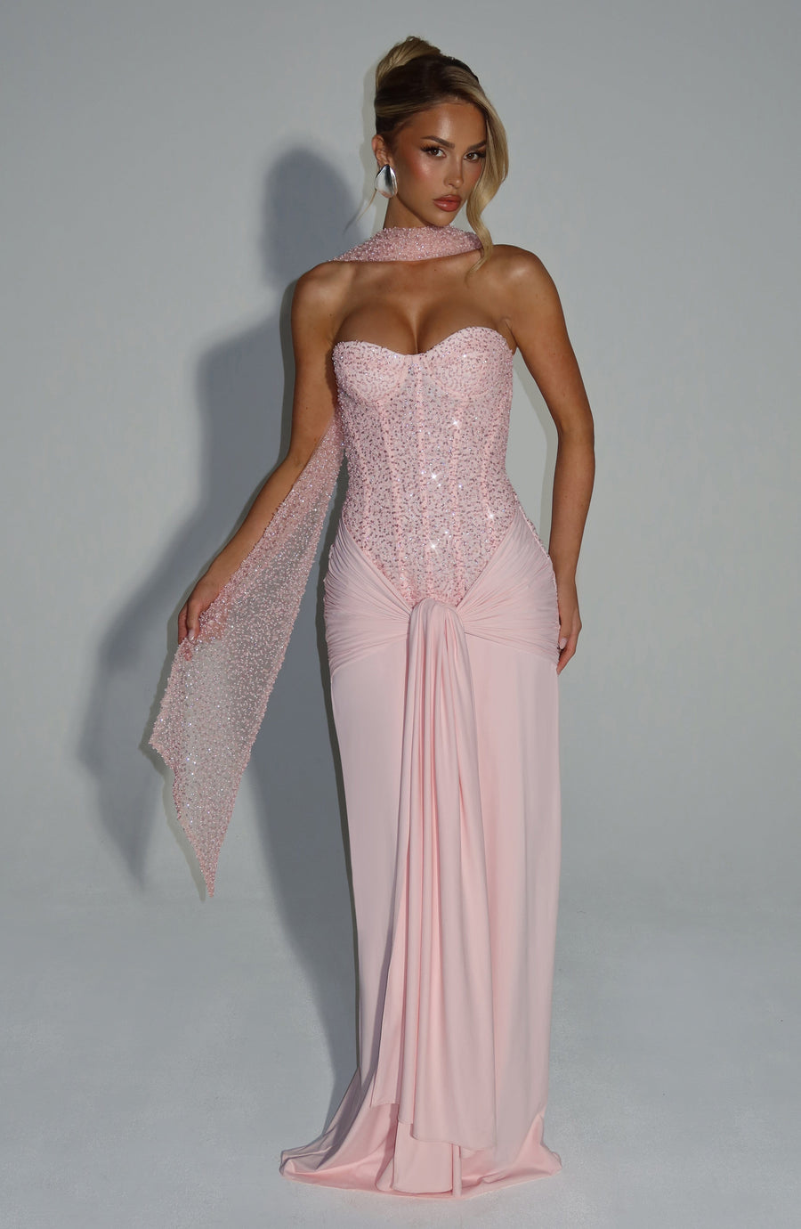 Carina Maxi Dress – Blush