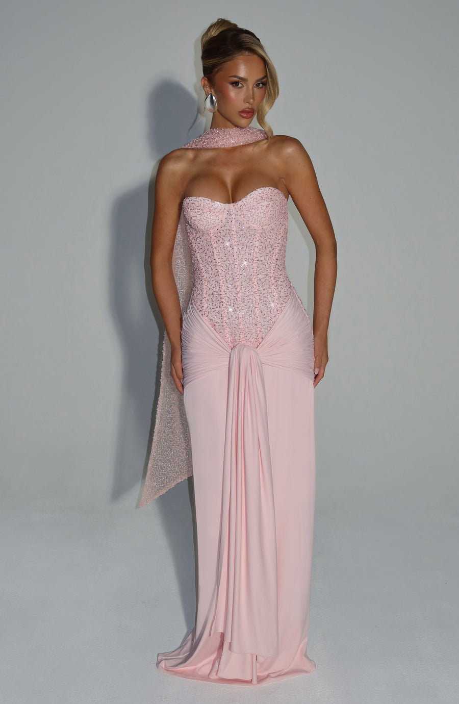 Carina Maxi Dress – Blush