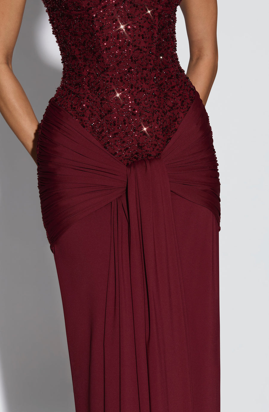 Carina Maxi Dress – Burgundy