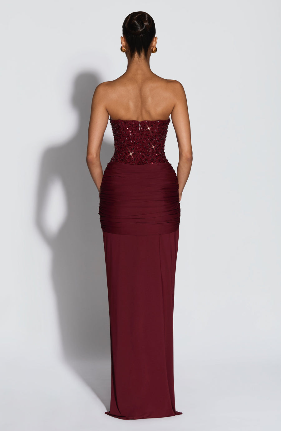 Carina Maxi Dress – Burgundy