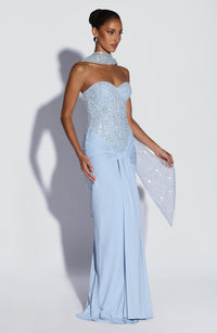 Carina Maxi Dress – Glacier Blue