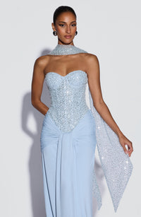 Carina Maxi Dress – Glacier Blue