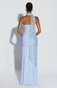 Carina Maxi Dress – Glacier Blue