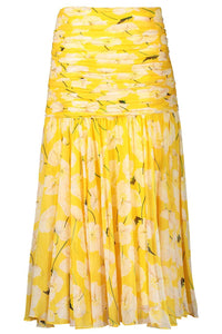 Gathered Midi Skirt