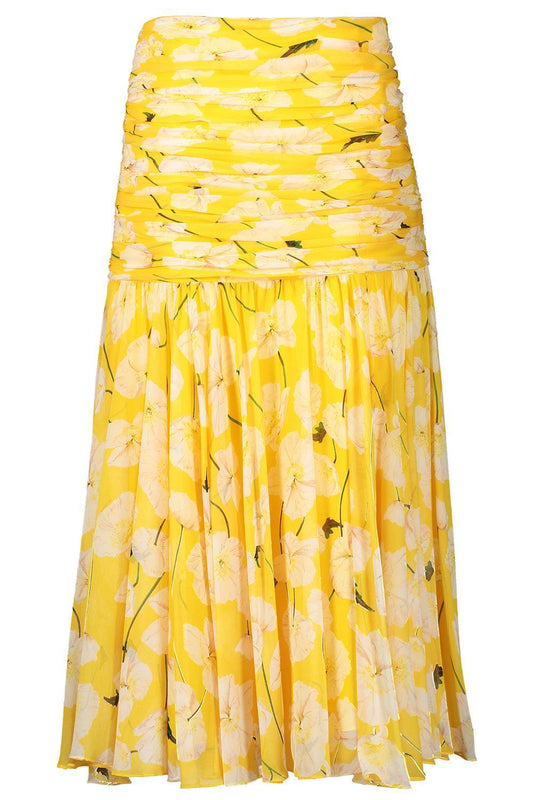 Gathered Midi Skirt