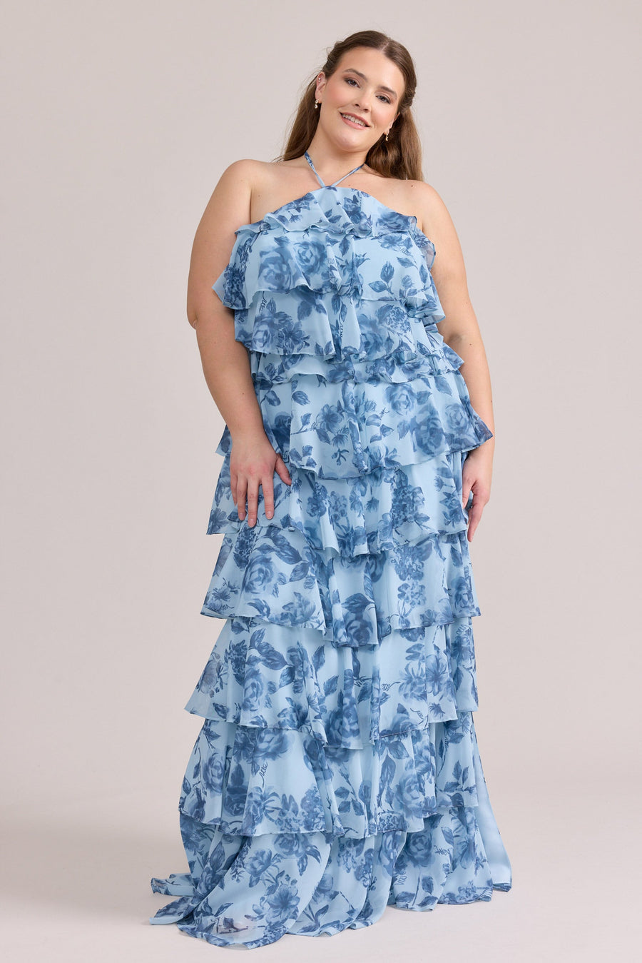 Carrie Chiffon Floral Print Dress